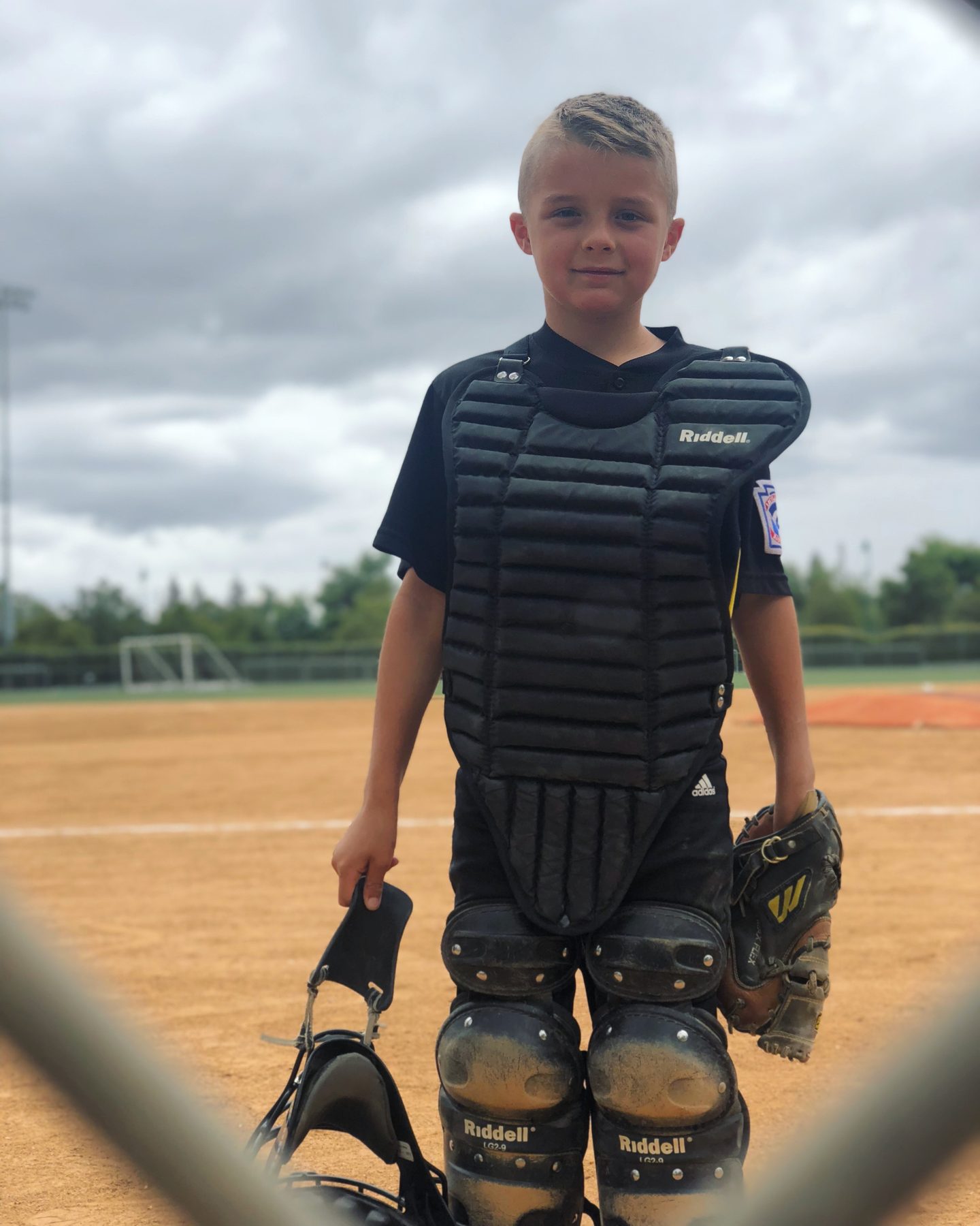 Youth sports portrait — baseball catcher